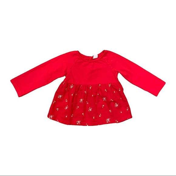 Gap red floral peplum blouse Size:2T - Picture 5 of 6